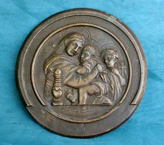VIRGEN DE LA SILLA MEDALLÓN MATRIZ BRONCE MOLDE
