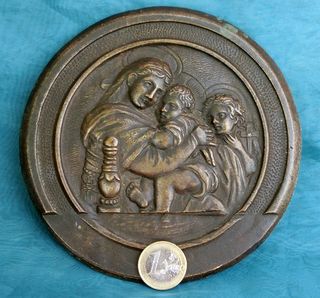 VIRGEN DE LA SILLA MEDALLÓN MATRIZ BRONCE MOLDE