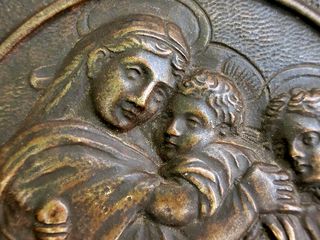 VIRGEN DE LA SILLA MEDALLÓN MATRIZ BRONCE MOLDE