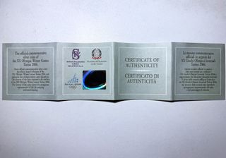 DITTICO 2005 -TORINO 2006 -1° Emissione -2 Arg.925