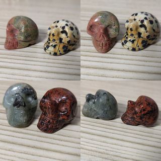 Diferentes tamaños Calavera craneo piedras mineral