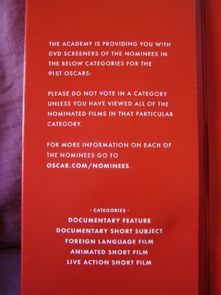 Pack votación Oscars de Hollywood de 2019