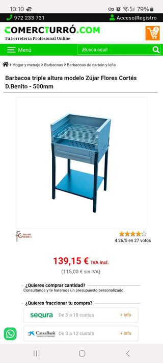 Barbacoa NUEVA, nunca utilizada