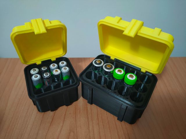 Pack cajas organizadoras pilas AA y AAA