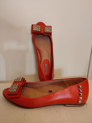 Bailarinas cuero Uterqüe 