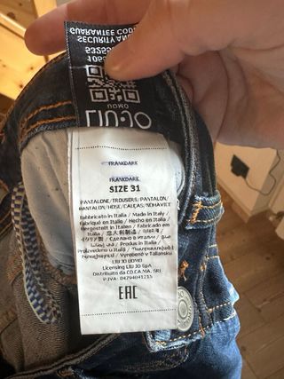 Jeans blu stretch “Liu Jo Uomo” W.31 XS/IT44