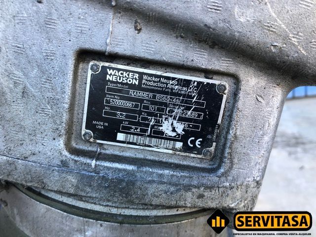 VIBROAPISONADOR WACKER NEUSON RAMMER BS60-4S