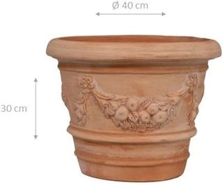 Vaso Terracotta Toscano Artigianale | Esterno/Inte