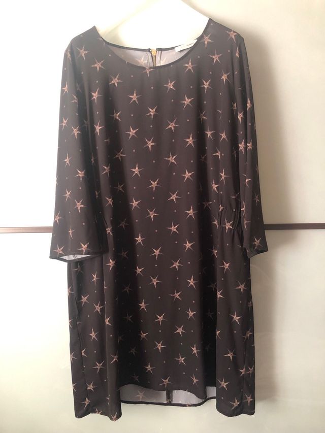 Abito Fiorella rubino con stelle 52/64