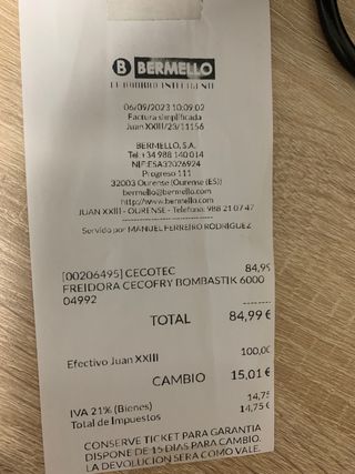 Freidora de aire