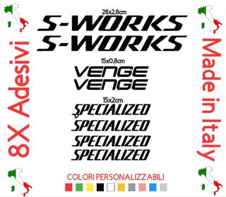 8 Sticker Specialized Venge Pegatinas Adesivi