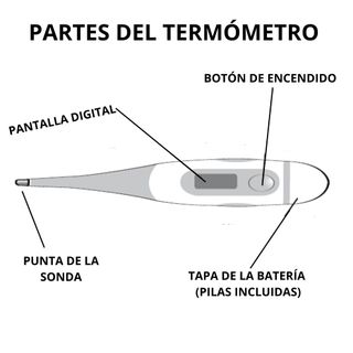 Termómetro Digital Con Punta Flexible