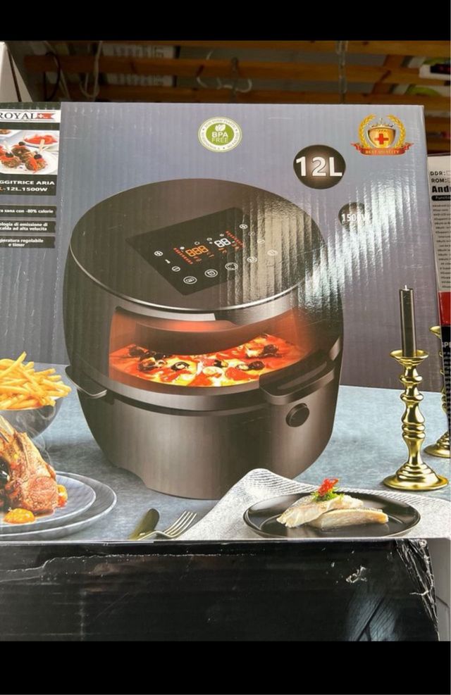friggitrice ad aria 12 litri con vetro trasparente