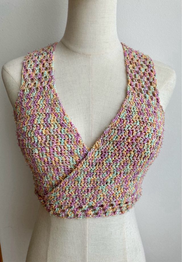 Top canotta incrociata