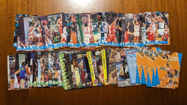 Lotto 67 carte basket Italia Joker 94-95