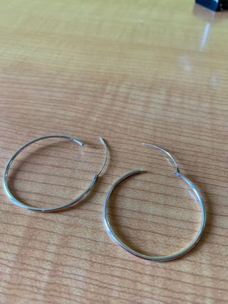 Pendientes de plata. Aros/Zarcillos