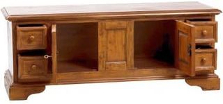 Elegante Mobile TV Rustico in Legno Massello | Sti