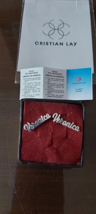 Pendientes plata Cristian Lay