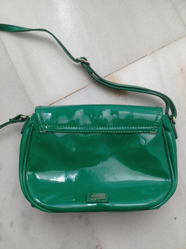 Borsa verde in pelle Mango