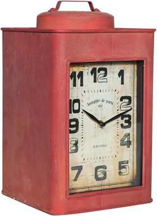 Orologio da Tavolo Rosso Vintage in Ferro | Spediz
