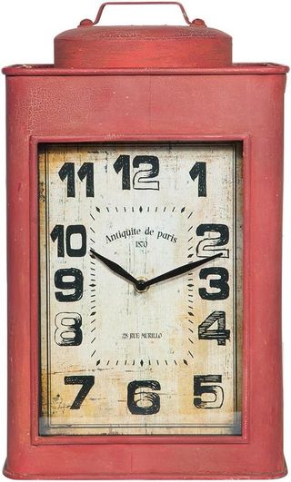 Orologio da Tavolo Rosso Vintage in Ferro | Spediz