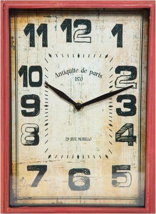Orologio da Tavolo Rosso Vintage in Ferro | Spediz