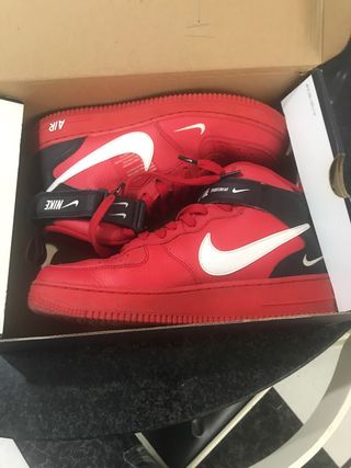Nike air force 1 mid utility university red