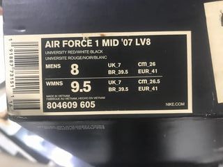 Nike air force 1 mid utility university red