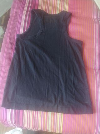 Camiseta negra desigual XS mujer