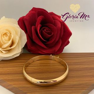 Pulsera media caña en Oro 18k