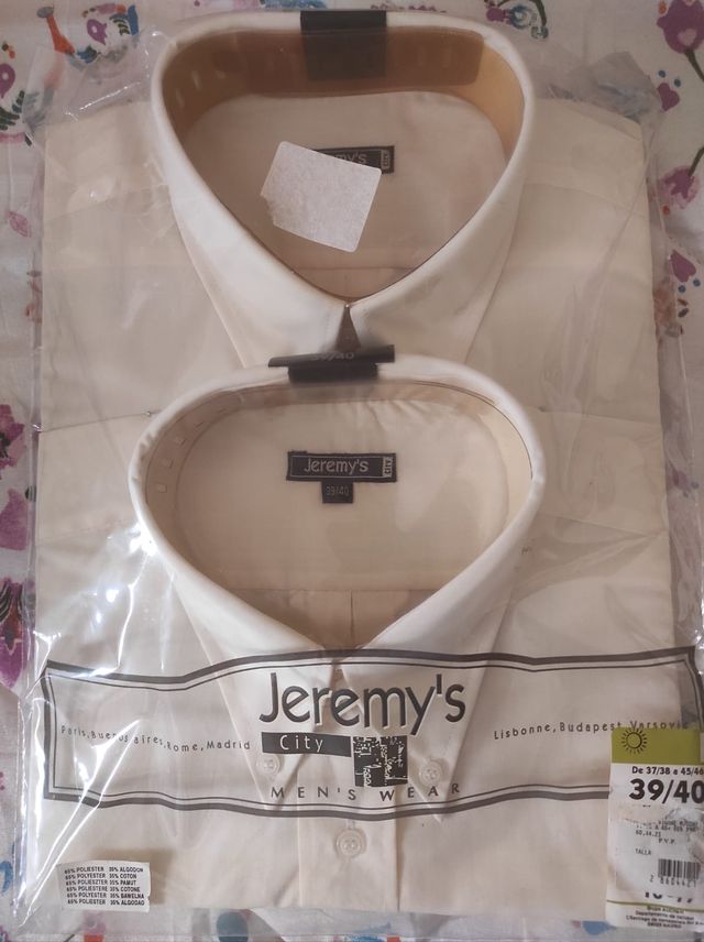 Pack 2 camisas hombre manga corta talla M