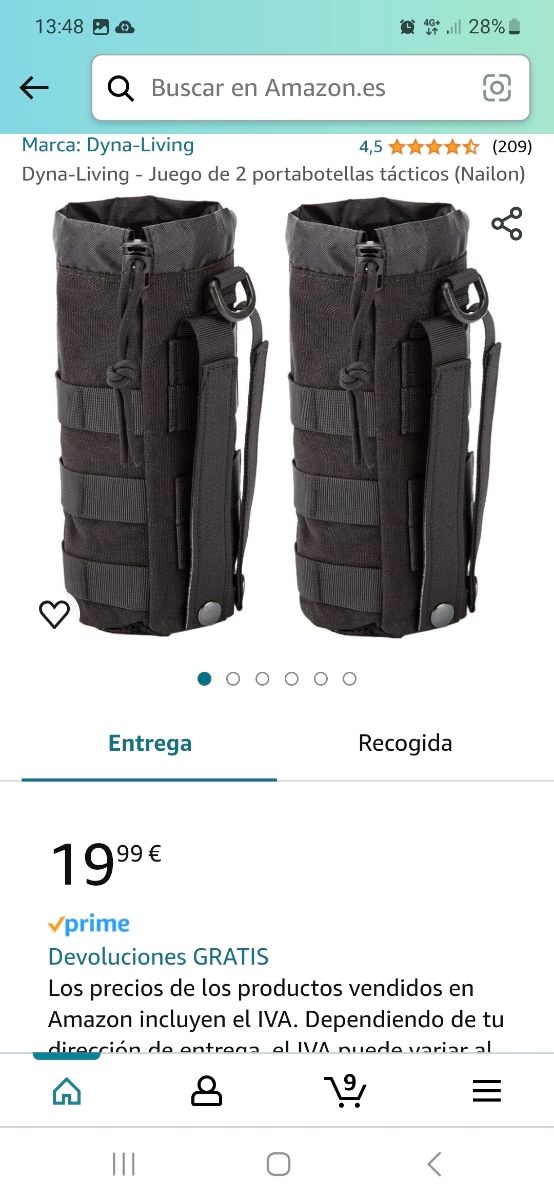 2 portabotellas tacticos (nailon)