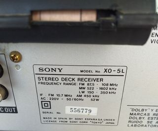 Tocadiscos y Amplificador Sony Antiguo