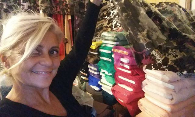 tessuti chiffon pura seta abiti sposa sera scialli