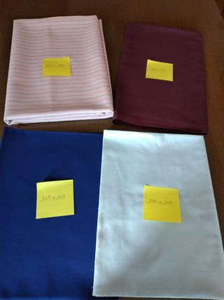 N. 4 scampoli stoffa in cotone/sintetico