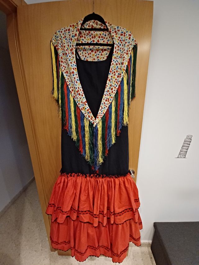 TRAJE DE FLAMENCA !!!OPORTUNIDAD!!! ROSA P