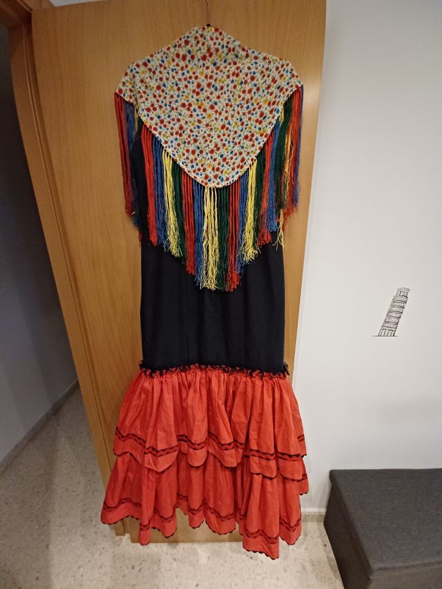 TRAJE DE FLAMENCA !!!OPORTUNIDAD!!! ROSA P