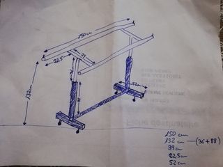 Burro perchero con doble barra muy fuerte.