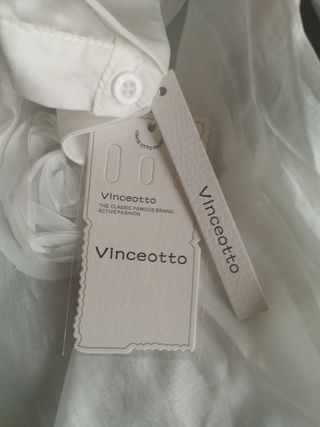 Blusa blanca manga larga talla M/L
