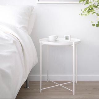 Mesa auxiliar redonda metal Ikea Gladom bandeja