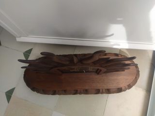 cuadro religioso a dos caras en cobre