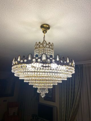 2 LAMPARAS CRISTAL ROCA. URGE VENTA