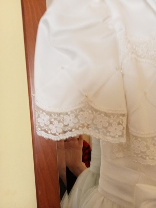 Abito comunione bianco con perline