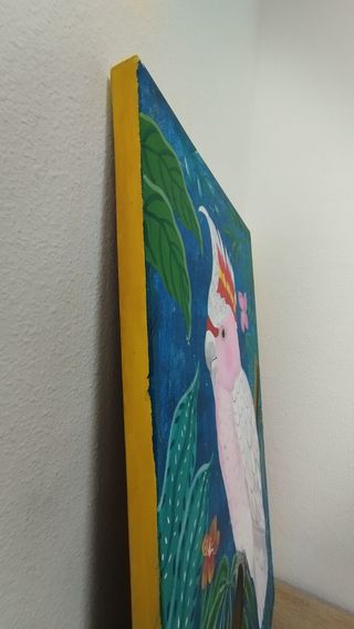 Cuadro de ave tropical
