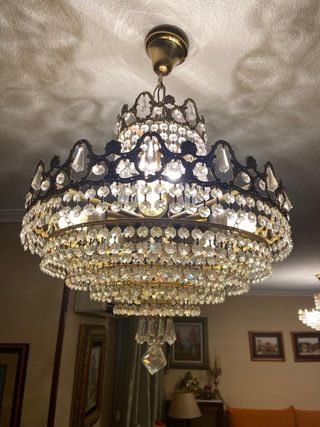 2 LAMPARAS CRISTAL ROCA