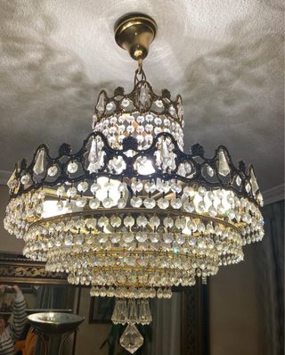 2 LAMPARAS CRISTAL ROCA