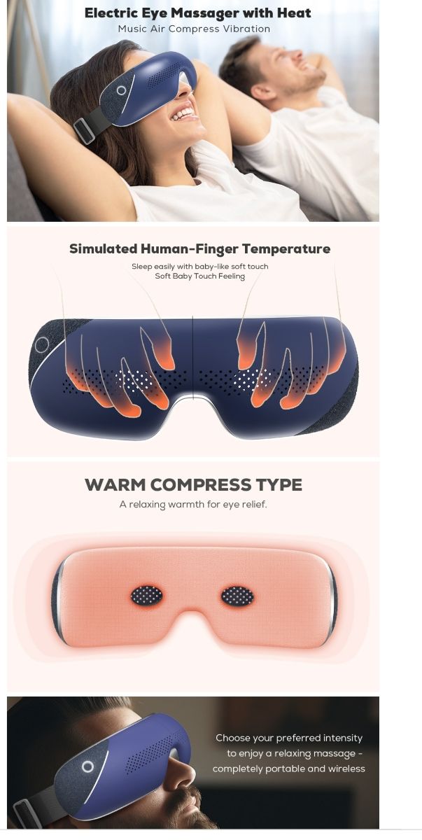 Masajeador ojos con música