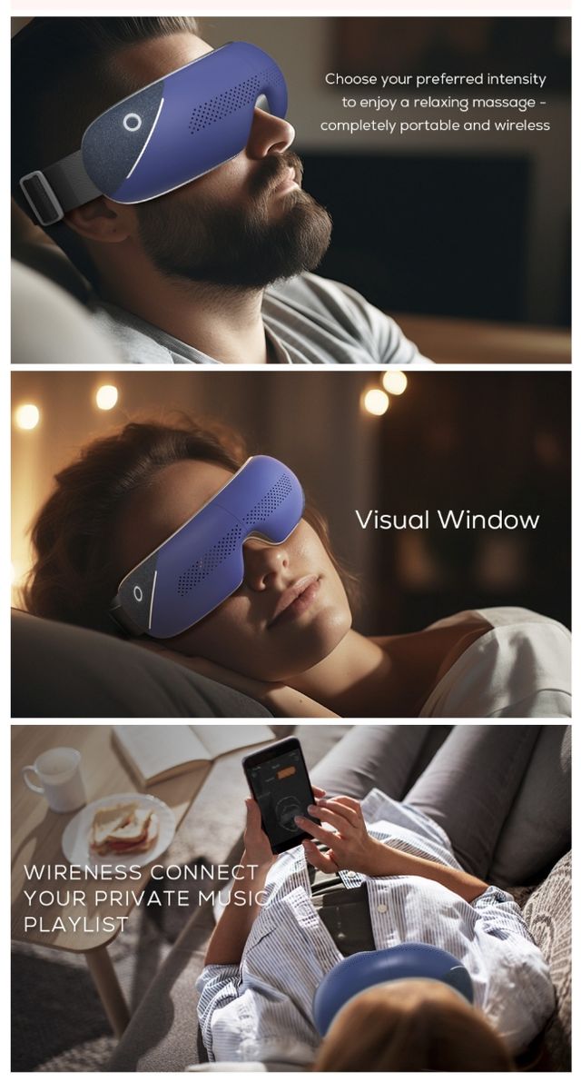 Masajeador ojos con música