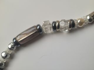 Collar de cristal  y perlas