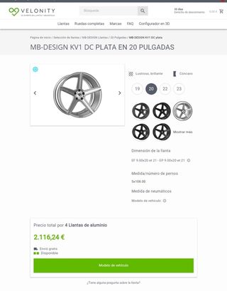 Llantas Mbdesign r20 para Audi o grupo VAG